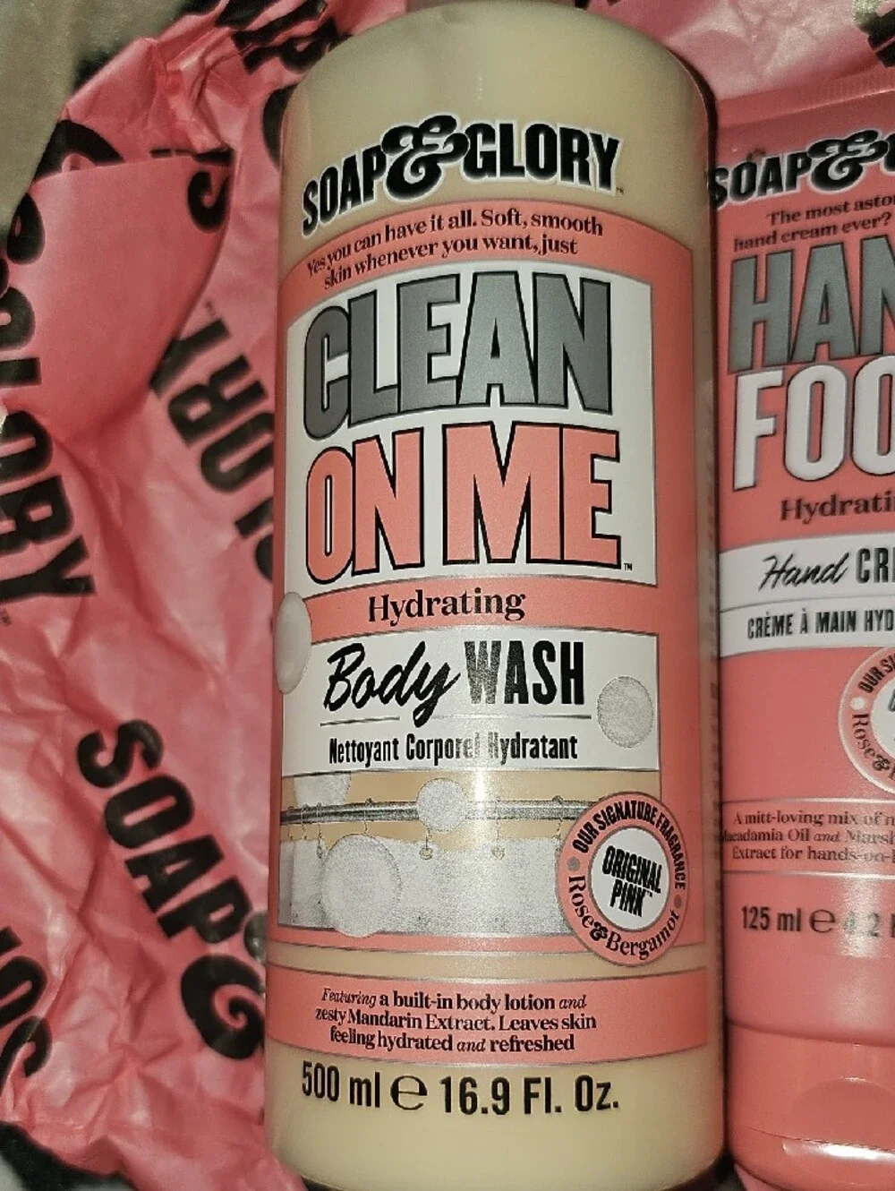 Soap & Glory Pink Bath & Body Gift Set — Pink With With Storage Tin And Lid.
